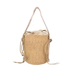Chloe Shoulder Bag Basket Brown Blushy Beige